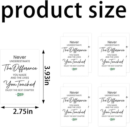 24 Pcs Retirement Mini Wine Labels, Retirement Gifts for Women Men, Happy Retirement Mini Wine Bottle Stickers Labels Gifts for Coworker, Never Underestimate The Difference You Made