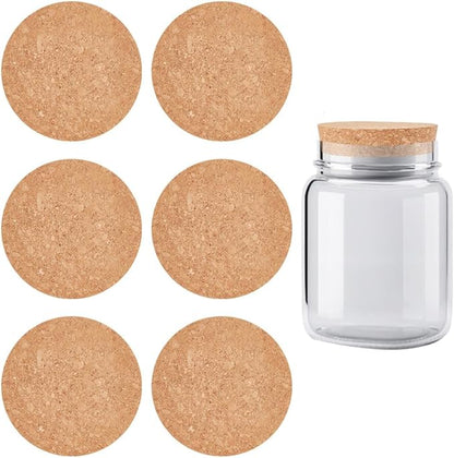 OLYCRAFT 6 Pcs Large Cork Stoppers Tapered Cork Plugs Wood Corks Lids Bottle Lids Cork Stoppers3.6 inch Wine Bottle Stoppers Wood Jar Cork for Kitchen Wedding Favor Canning - 2cm Thick