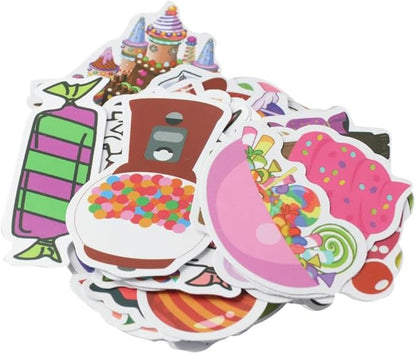 200 Pieces of Cute Sweet Candy Stickers, Candy Food Stickers, Dessert Stickers, Laptops, Water Bottles, Teacher Reward Stickers, Household Refrigerator Decoration Stickers
