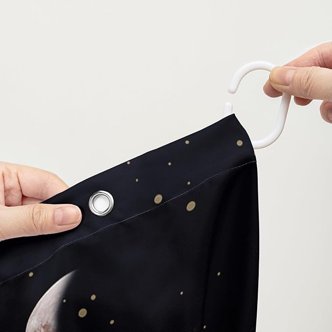 AILONEN Colorful Butterfly Shower Curtain,Magic Mushroom Waterproof Fabric Bath Curtain for Kids Girls,Boho Sun and Moon Skull Shower Curtain Set for Bathroom 72" W*72" H