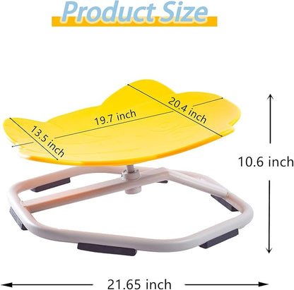 Autism Kids Swivel Chair, Spinning Chair for Kids Sensory, Kids Swivel Chair Sensory, Sensory Toy Chair, Carousel Spin Sensory Chair, Training Body Coordination (Yellow)