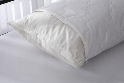 Slimline 100% Turkish Wool Pillow. Regulates temperature and provides anti-allergy comfort. Removable and washable cotton pillow cover. warm in winter and cool in summer. Medium firm- W 24 X L 17 in