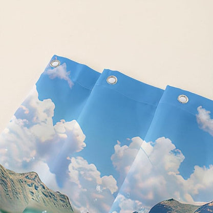 AILONEN Cute Dolphin Shower Curtain,Ocean Dolphin Bath Curtain,Tropic Sea Coral Beach Curtain,Boys Girls Kids Curtain for Bathroom Decor Waterproof, 60" W x 72" H