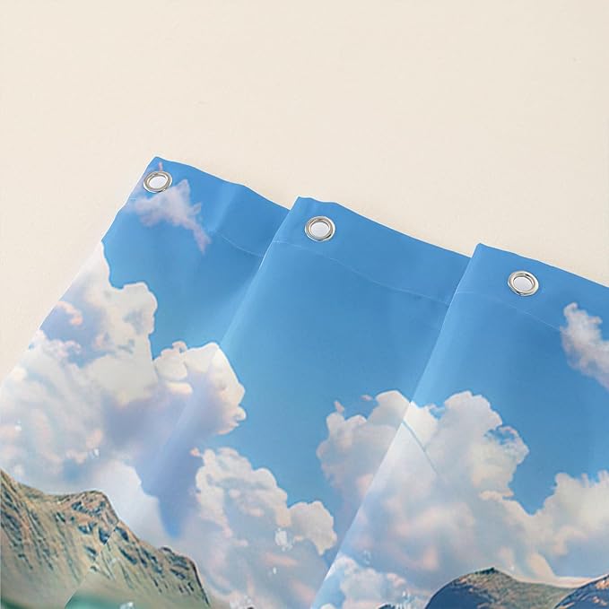 AILONEN Cute Dolphin Shower Curtain,Ocean Dolphin Bath Curtain,Tropic Sea Coral Beach Curtain,Boys Girls Kids Curtain for Bathroom Decor Waterproof, 72" W x 72" H