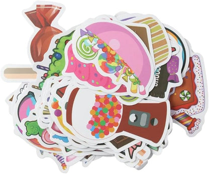 200 Pieces of Cute Sweet Candy Stickers, Candy Food Stickers, Dessert Stickers, Laptops, Water Bottles, Teacher Reward Stickers, Household Refrigerator Decoration Stickers