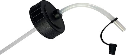 Sher-Wood, Black Flexible Noodle Straw Top Lid for 700ml Stubby, 1000ml Tallboy, and 1000ml Regular Sports Water Bottles (Black, Lid Only)