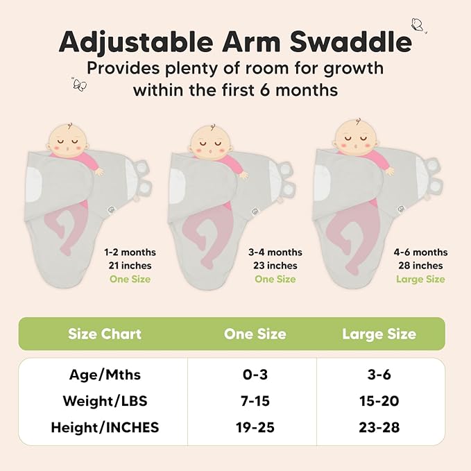 3-Pack Organic Baby Swaddle Sleep Sacks - Newborn Swaddle Sack, Ergonomic Baby Swaddles 0-3 Months, Swaddles for Newborns, Baby Sleep Sack, Baby Swaddle Blanket Wrap, Baby Essentials(The Wild 2)
