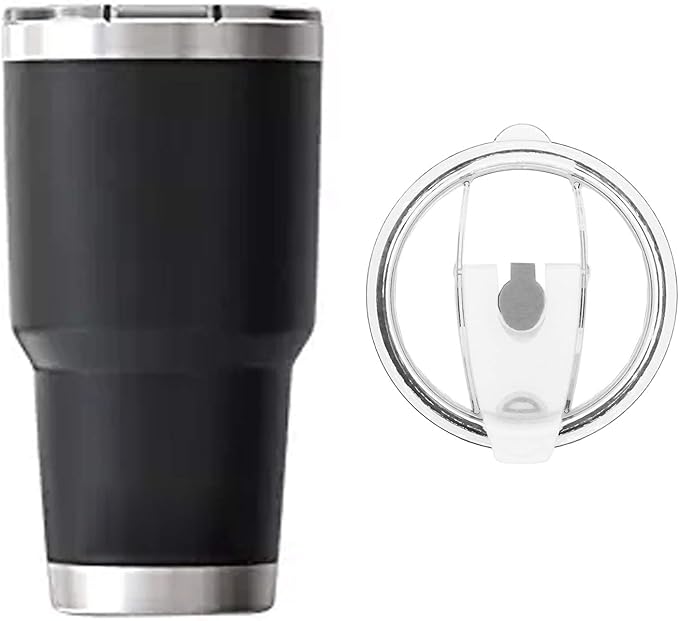 3 Packs Lids for 20oz Tumblers, CNYMANY Spill-proof Splash Resistant Straw-friendly Cover for Old Style Rtic, Ozark Trail 20 oz. Cups - Gray