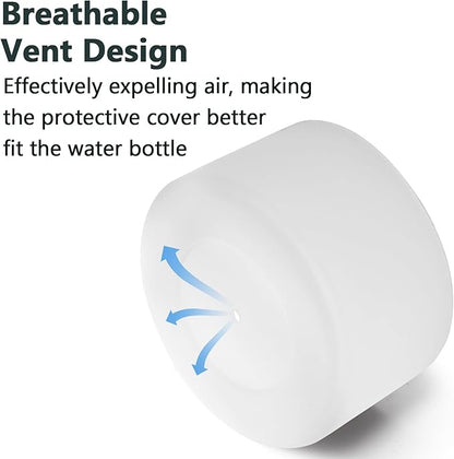 2 Pcs 3 Inch / 75mm Clear Water Bottle Boot, Silicone Tumbler Sleeve Water Bottle Bumper, Tumbler Accessories Water Bottle Bottom Protector for 20oz 30oz 40oz Tumbler Water Bottle