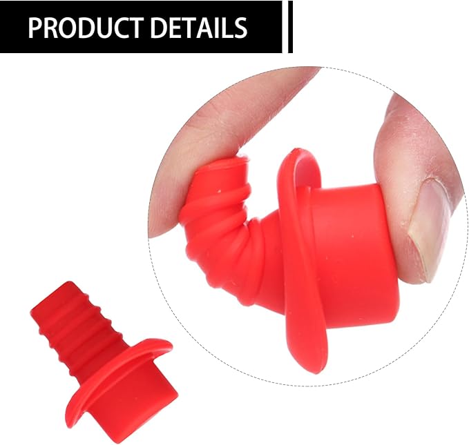 5PCS Fat Separator,Silicone Gravy Fat Separator Stopper Replacement for OXO,Leakproof Wine Toppers Keep Wine Fresh for Up to a Week with Airtight Seal