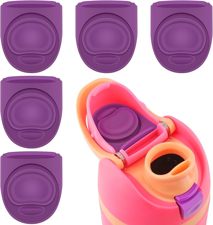 5 Pcs Replacement Stopper for Owala Free Sip 19/24/32/40 Ounce, Silicone Anti-Spill Lid Stopper Compatible with Owala Freesip