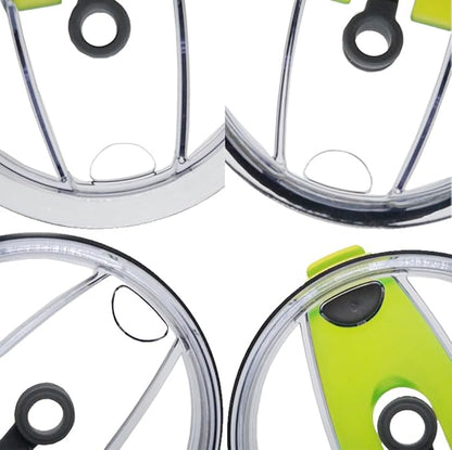 3 Packs Lids for 30oz Tumblers, Spill-proof Splash Resistant Straw-friendly Cover for Old Style Rtic, Ozark Trail 30 oz. Cups - Green, Rose Red, Gray