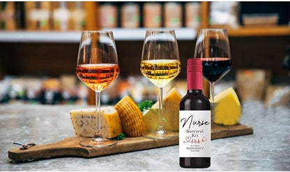 24 Pcs Mini Nurse Wine Labels, Nurses Nursing Graduation Party Decorations Gifts for Her Women, Nurse Appreciation Graduation Retirement Gifts, Nurse Survival Kit Wine Bottle Stickers Labels