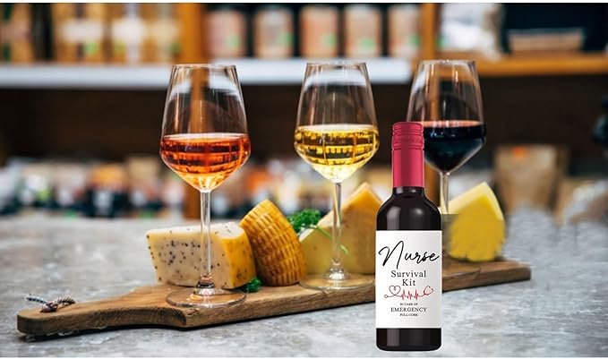 24 Pcs Mini Nurse Wine Labels, Nurses Nursing Graduation Party Decorations Gifts for Her Women, Nurse Appreciation Graduation Retirement Gifts, Nurse Survival Kit Wine Bottle Stickers Labels