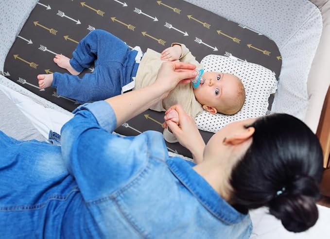 4 Pack N Play Sheets Woodland Forest Animals Wood Neutral Unisex Fitted Baby N Play Sheets Fitted for Standard Pack and Plays and Mini Cribs Set for Baby Boys or Girls