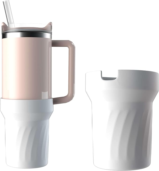 40oz Cup Accessories, Silicone Boot for 40oz Tumbler, Bottom Protector Cup Boot, Water Bottle Holder（silicone White）