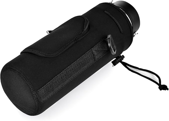 AF-WAN Neoprene Carrier Water Bottle Insulation Sleeve,Waterproof, Anti-Slip, Anti-Scratch Pouch with Shoulder Strap, fit for Owala Insulated Stainless Steel Water Bottle (Black, For 40 oz)
