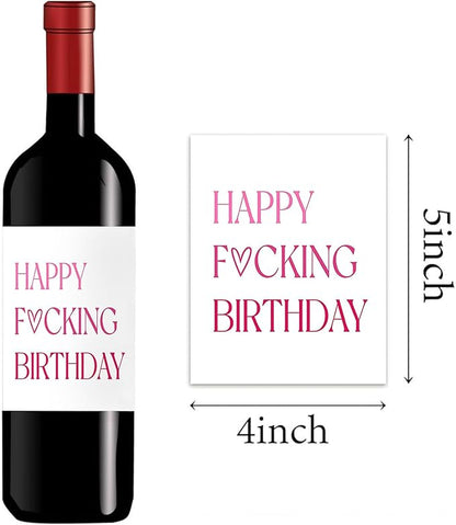 24 Pcs Birthday Wine Labels, Birthday Gifts for Women Her Him, Birthday Wine Bottle Stickers, Happy Birthday Party Decorations Gifts for Women Her Him, Happy Birthday Wine Bottle Labels