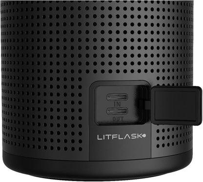 Smart Water Bottle with Premium Bluetooth Speaker, Portable Charger, LED Light, Hands-Free Mic, Insulated Stainless Steel, Straw Lid, BPA-Free, 20oz - Mix & Match Colorways