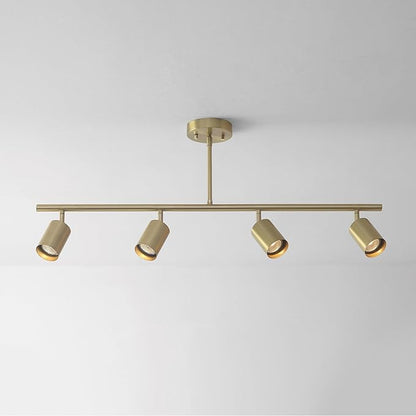 Globe Electric 64000094 35" 4-Light Adjustable Height Track Lighting, Matte Brass, Pivot Shades, Ceiling Lamp for Bedroom, Kitchen, Hallway, Bathroom, Den, Dining Room, Home Décor