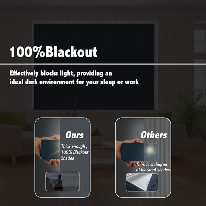 Portable Blackout Shades 100% Blackout Curtains for Bedroom Small Window Curtains No Light Kitchen Windows Insulated for Nursery for Baby Travel Curtain,Gray,56" W x 160" L,1 Panel