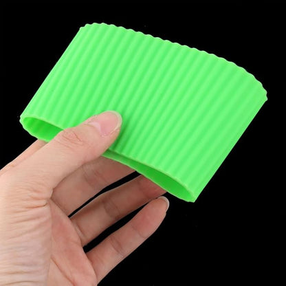 uxcell Silicone Nonslip Glass Bottle Mug Cup Sleeve Protector Cover Green