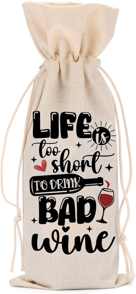 Funny Wine Quotes Wine Bag Wine Tasting Party Supplies for Wine Lovers Women Men Mom Groom Friend Christmas Birthday Wedding Bachelorrette Party Wine Bags