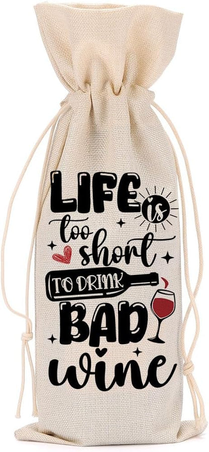 Funny Wine Quotes Wine Bag Wine Tasting Party Supplies for Wine Lovers Women Men Mom Groom Friend Christmas Birthday Wedding Bachelorrette Party Wine Bags