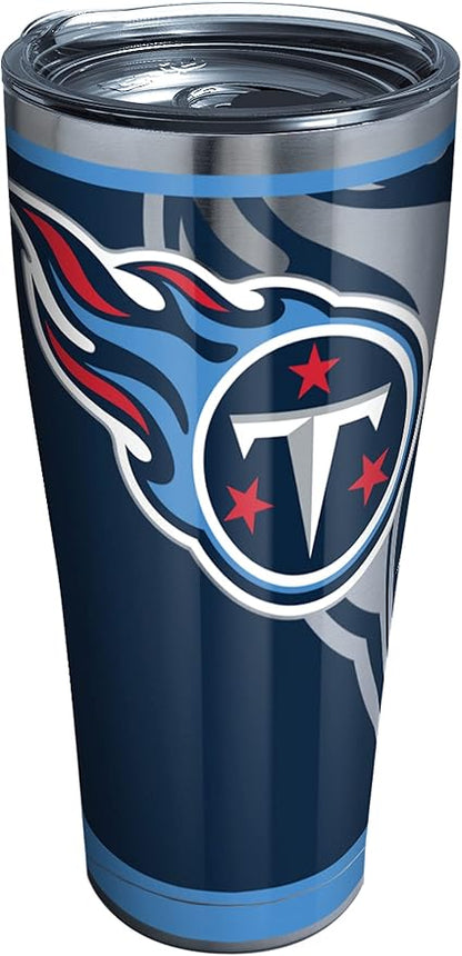 Tervis Triple Walled NFL Tennessee Titans Insulated Tumbler Cup Keeps Drinks Cold & Hot, 30oz - Stainless Steel, Rush