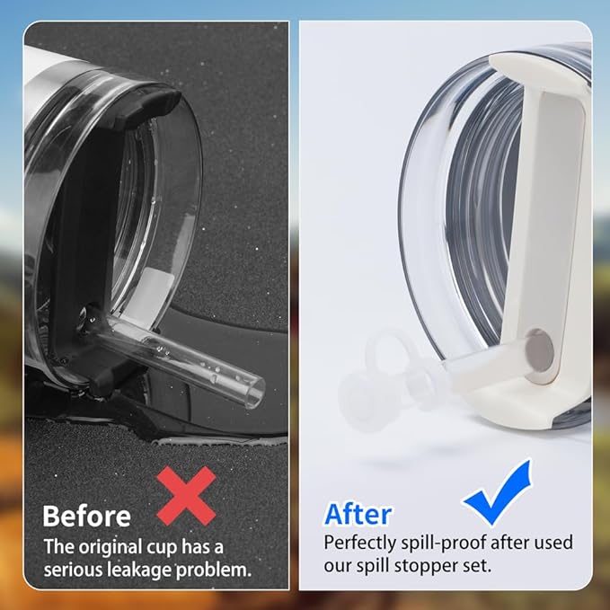 9-Pack Silicone Straw Covers, FARANAP TM Stanley Cup Accessories, Reusable Straw-fitted Beverage lids Compatible with Stanley Cups H2.0 -Dust-Proof Straw Caps for 40/30oz Tumblers and Water Bottles