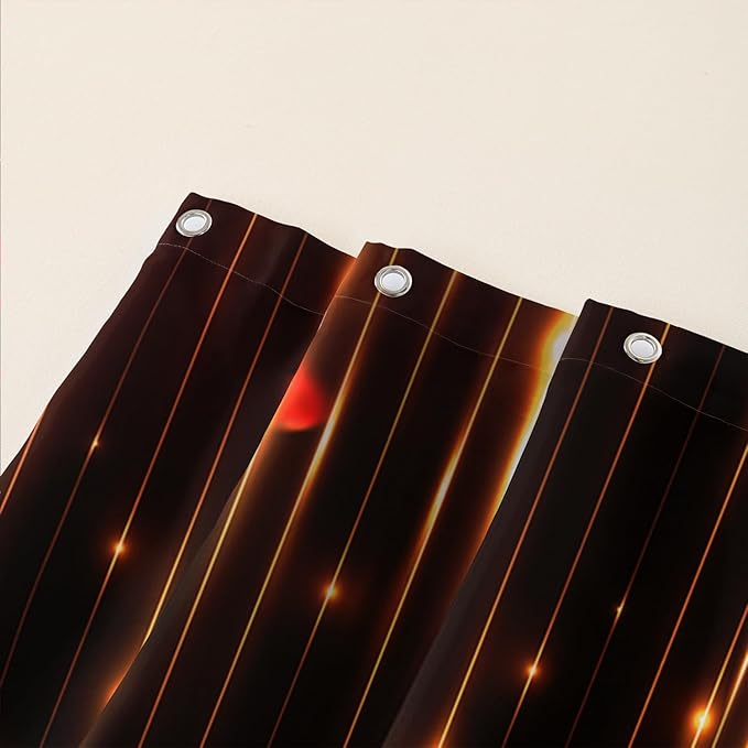 AILONEN Red Rose Flower Shower Curtain,Red and Black Shower Curtain,Romantic Flower Couple Lover Bath Curtain,Rose Themed Bathroom Decor,Waterproof 72" W x 96" H