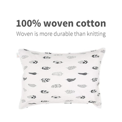 ALVABABY Toddler Pillowcases Fits 13 x 18,12x 16 Kids Pillow 2 Pack Cotton Baby Pillow Cover Envelope Kids Pillowcases for Boys Girls Feathers 2FTP04