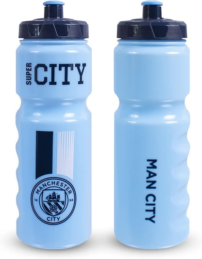 MANCHESTER CITY FC Team Merchandise 750ml Plastic Bottle, Blue