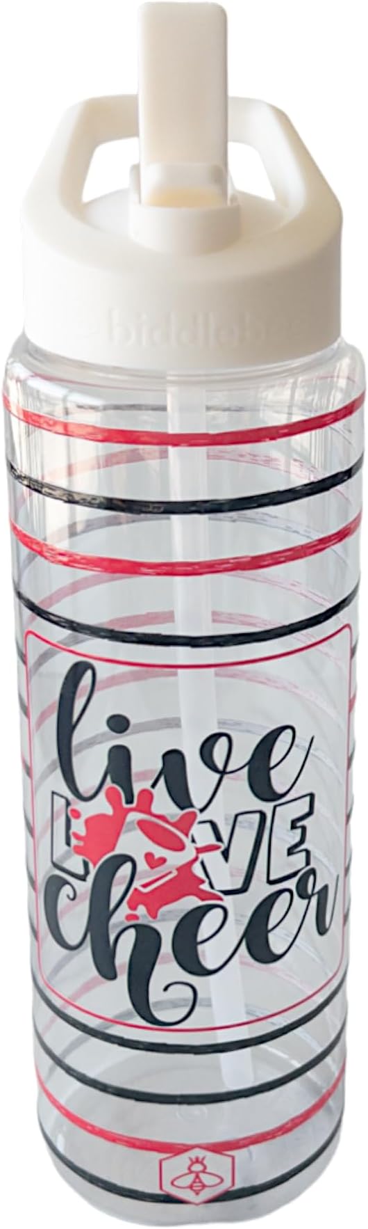 32oz Cheerleader Water Bottle with Straw Lid | BPA-Free Reusable Bottles for Cheerleaders, Cheer Team or Cheerleading Coach | Great Gifts for Girls, Coaches