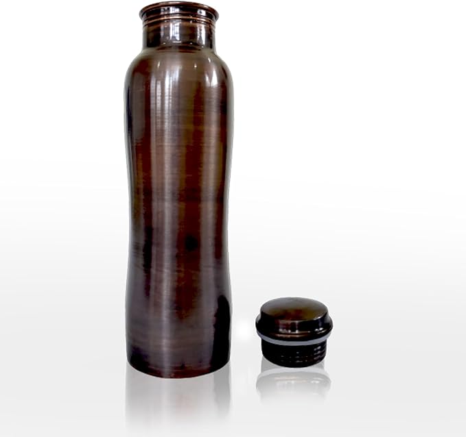 Ayurvedic Drinking Copper Water Bottle for Sports, Travel, Yoga & Everyday Use, Water Bottle for Gym, Office, Hiking, Outdoor Capacity 32 Oz (Design 10, 32 Oz)