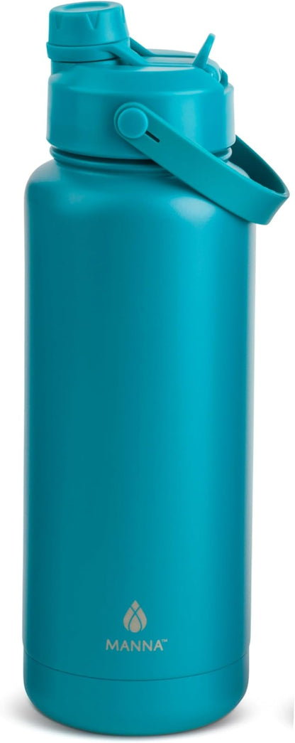 Manna Ranger Dual Insulated Stainless Steel Bottle - 40 Oz - Celadon Powder Coat