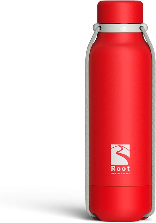 Root FTC Bottle Thermal Flask Stainless Steel Double Wall, Anti Drop Cap, Shockproof Bottom, Bungee Cords, 530 ml, 700 ml and 940 ml - Hot (20h) / Cold (24h)
