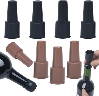 8 PCS Wine Stoppers Set Reusable Silicone Bottle Stoppers for Wine,Champagne