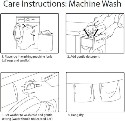 Machine Washable $100 Bill Design Non-Slip Rubberback 17x43 Modern Runner Rug for Hallway, Kitchen, Bedroom, 17" x 43", Multicolor