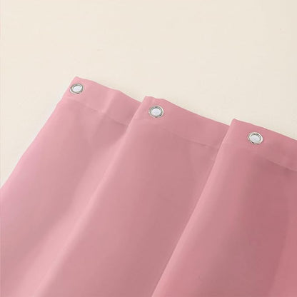 AILONEN Girls Pink Shower Curtain for Bathroom, Rose Flower and Cute Kawaii Dog Cat Pattern Bathroom Decor 48" W*72" H Bath Curtain Polyester Waterproof Shower Curtain with 12 Hooks