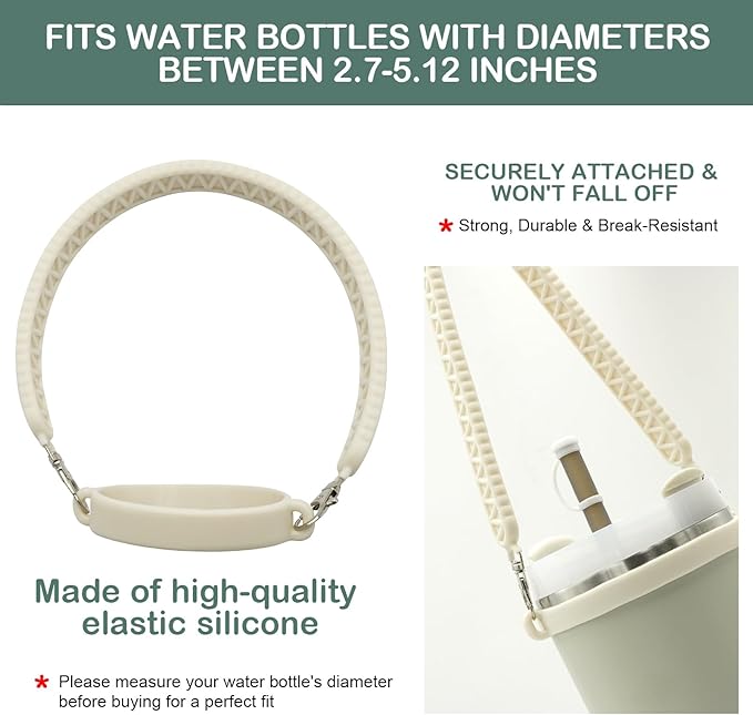 Accessories Set for Stanley 40oz including 6PCS Silicone Spill Proof Stopper 1PCS Straw Cover 1 PCS Siliconce Boot Sleevec 1 PCS Silicone Water Bottle Handle Strap 1PCS Straw & Cleaning Brush