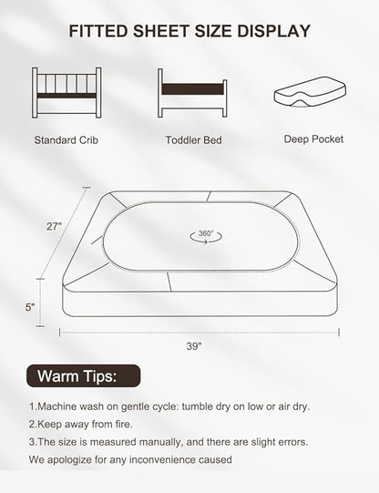 39"x27" Pack and Play Sheets for Baby Boys and Girls, White Neutral Muslin Cotton Small Pack n Play Mattress Pad Cover, 39"x27" Soft and Breathable Baby Sheets for Pack and Play (46P-12)