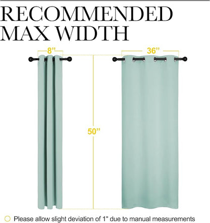 NICETOWN Aqua Blue Room Darkening Curtains for Kitchen, Window Treatment Thermal Insulated Solid Grommet Room Darkening Curtains/Drapes for Bedroom (Set of 2, 42 inches Wide by 50 inches Long)