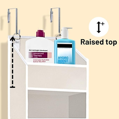 Over the Door Organizer 7 Tiers, No Tilt Closet Organizers and Storage for Bedroom, Weight Capacity of 50 lbs for Back of Door Organizers,Door Hanging Organizer for Closet,Diaper Organizer,Beige