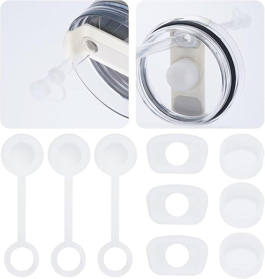 9-Pack Silicone Straw Covers, FARANAP TM Stanley Cup Accessories, Reusable Straw-fitted Beverage lids Compatible with Stanley Cups H2.0 -Dust-Proof Straw Caps for 40/30oz Tumblers and Water Bottles