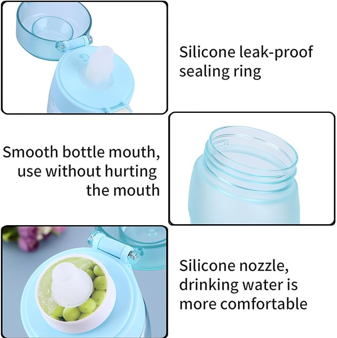 Air Water Bottle 8PCS Flavor Pods 22oz Fruit Fragrance Scented Water Cup BPA Free 0% Sugar For Outdoor Sports,Gifts From Friends, Birthday Gifts (1 bottle Blue+7 pods in random flavors)