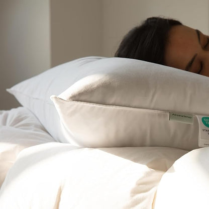 Alanzimo Goose Feather Down Pillows King Size Set of 2, Luxury Soft Feather Down Pillow for Sleeping, 600TC 100% Cotton Cover Hotel Collection Bed Pillows for Back, Stomach or Side Sleepers