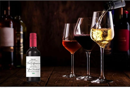 24 Pcs Retirement Mini Wine Labels, Retirement Gifts for Women Men, Happy Retirement Mini Wine Bottle Stickers Labels Gifts for Coworker, Never Underestimate The Difference You Made