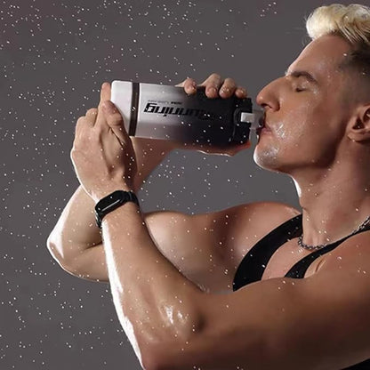 27 oz Hexagon Water Bottle, Wide Mouth Leak Proof Water bottles BPA-free Plastic Water Bottles Hexagonal Shape Water Bottle Reusable Water Bottle With Handle for Travel Fitness(Pink)