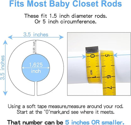9pcs Closet Dividers Baby Clothes Organizers from Newborn to Toddler and,Applicable to Nursery Baby Clothes Size Age Dividers Fits 1.5" Rod
